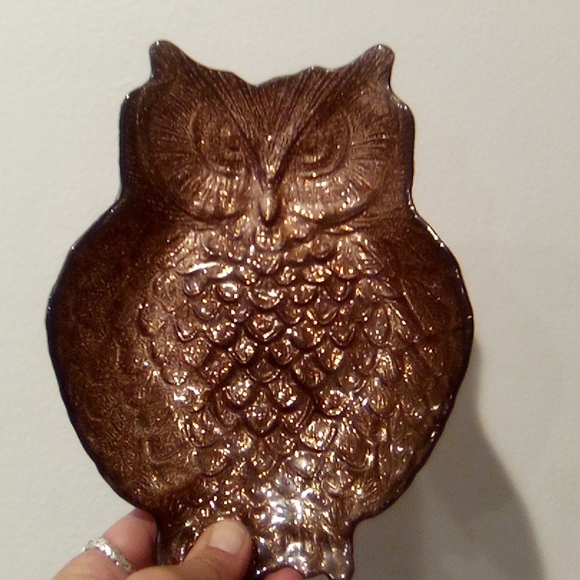 Glitter Sparkle Owl Dish and Retro Vintage Style Shakers - Picture 7 of 15